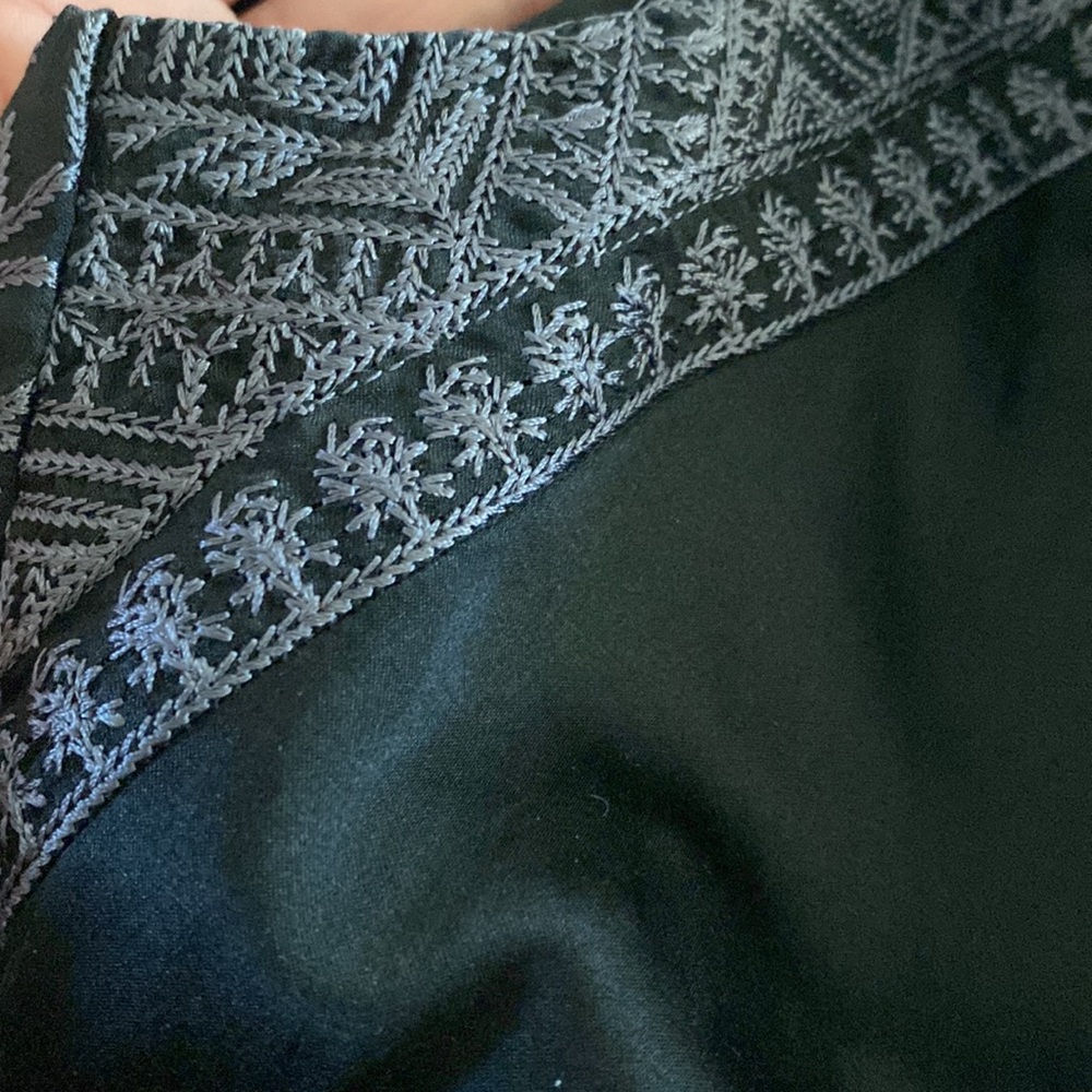 ❌SOLD❌ Twelfth Street by Cynthia Gatsby Open Back With Embroidery Detail🖤🖤🖤 - Picture 5 of 14